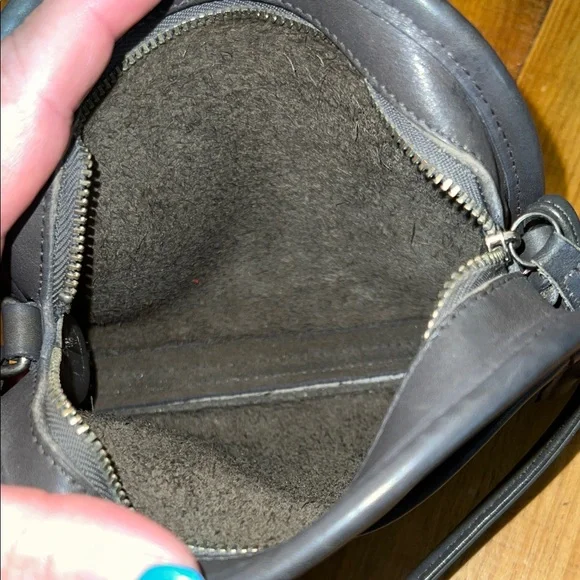 Coach Vintage Abbie Zip Gray Glove tanned leather crossbody Style 9017 - Picture 10 of 15
